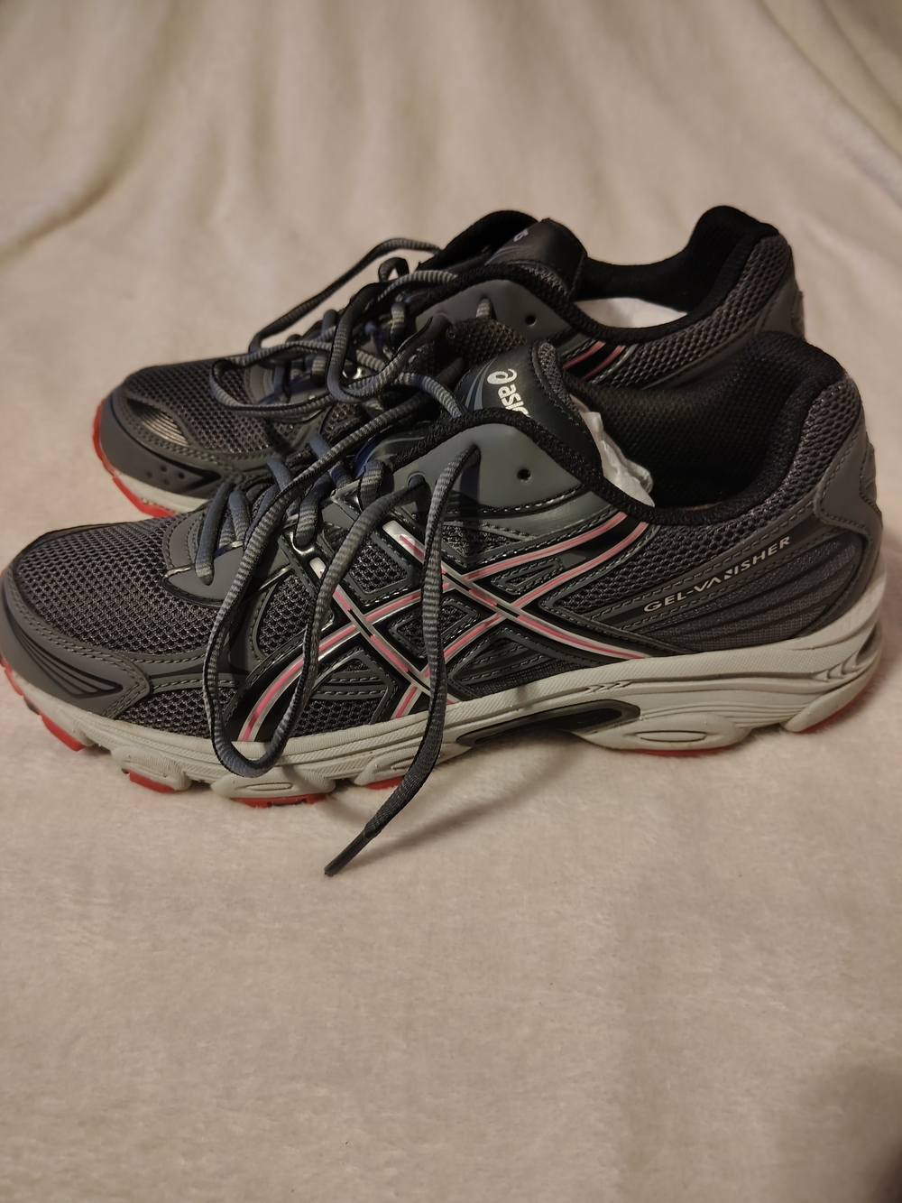 ASICS GEL-Vanisher Women's Running Shoes - Gray with Pink Accents